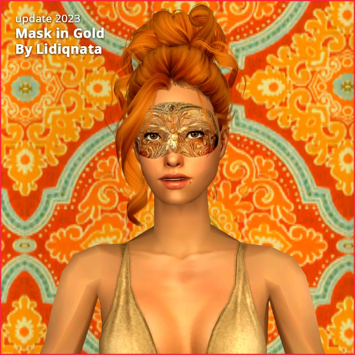 gold mask by lidiqnata for sims 2